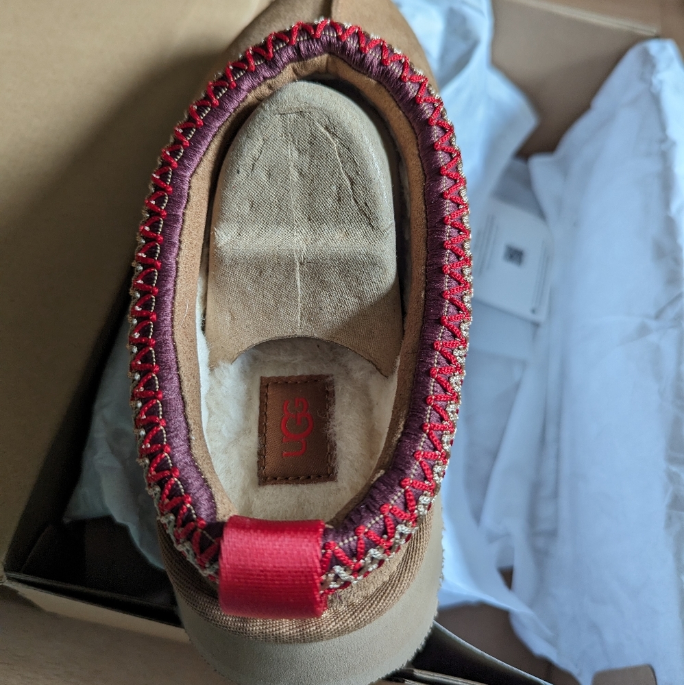 Authentic Brand New in Box UGG Tazz Platform (Size 7-Chestnut) - Picture 4 of 9